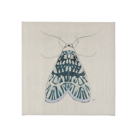 Moth Blue I by Mercana Studio a Hand Embellished Textured Canvas from Mercana - Luna Furniture