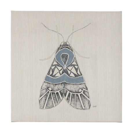 Moth Blue II by Mercana Studio a Hand Embellished Textured Canvas from Mercana - Luna Furniture