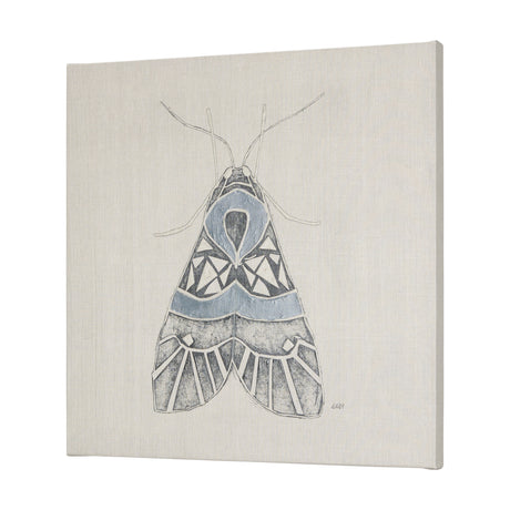 Moth Blue II by Mercana Studio a Hand Embellished Textured Canvas from Mercana - Luna Furniture