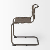 Berbick 33" Total Height Brown/Gray Suede w/ Iron Frame Dining Chair from Mercana - Luna Furniture