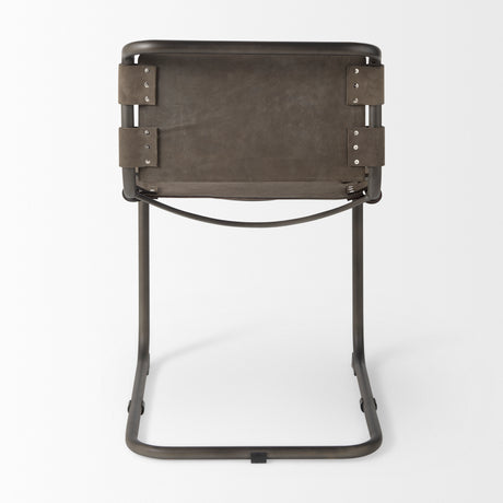 Berbick 33" Total Height Brown/Gray Suede w/ Iron Frame Dining Chair from Mercana - Luna Furniture