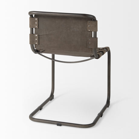 Berbick 33" Total Height Brown/Gray Suede w/ Iron Frame Dining Chair from Mercana - Luna Furniture
