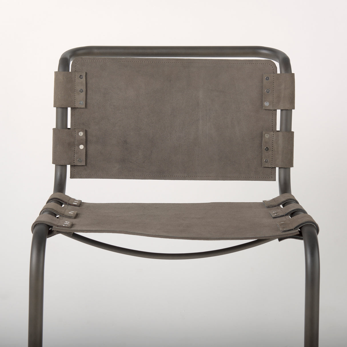 Berbick 33" Total Height Brown/Gray Suede w/ Iron Frame Dining Chair from Mercana - Luna Furniture