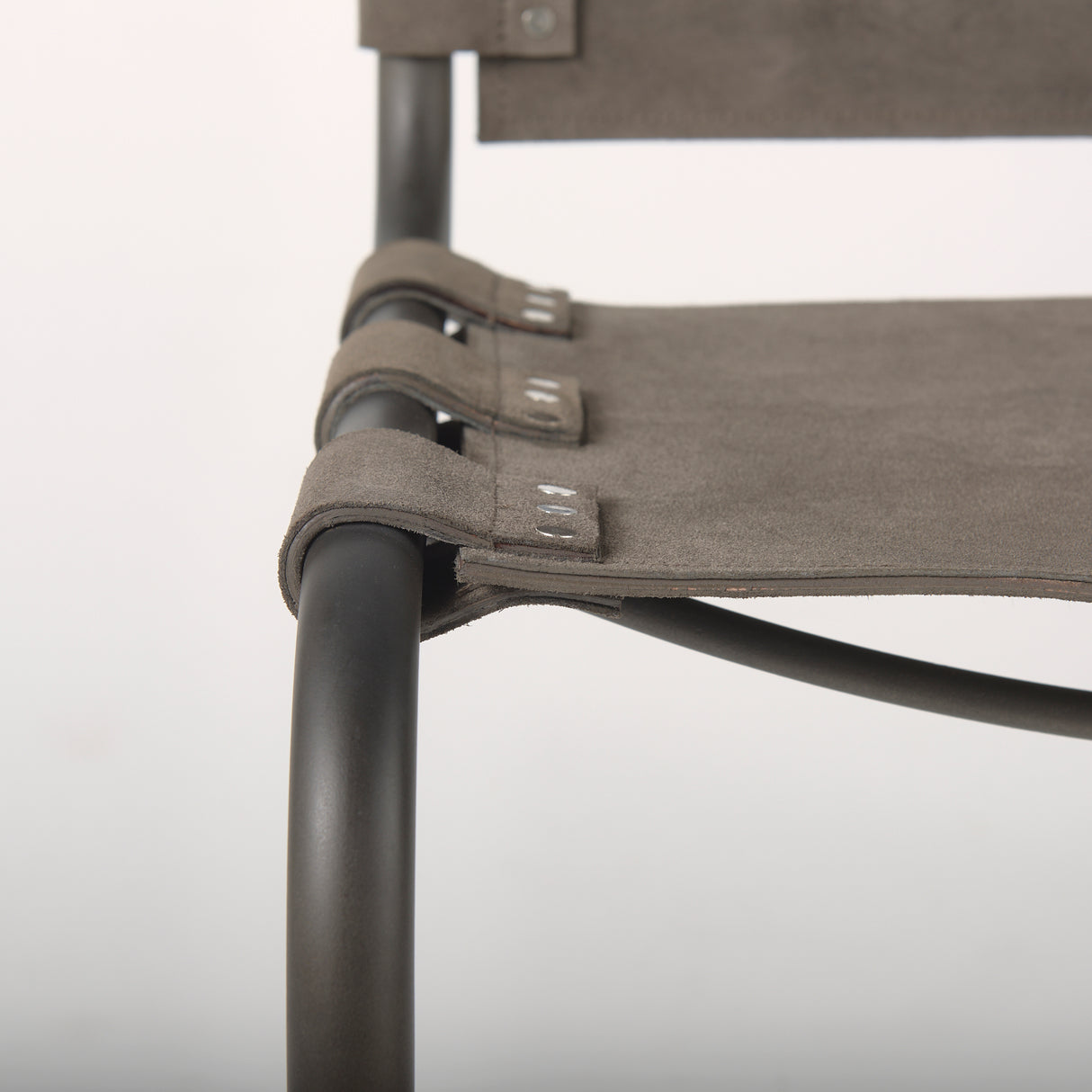 Berbick 33" Total Height Brown/Gray Suede w/ Iron Frame Dining Chair from Mercana - Luna Furniture