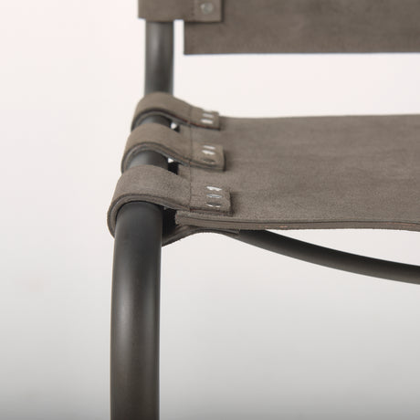 Berbick 33" Total Height Brown/Gray Suede w/ Iron Frame Dining Chair from Mercana - Luna Furniture