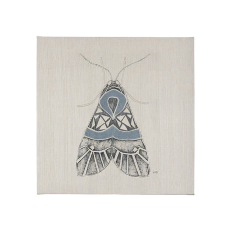 Moth Blue II by Mercana Studio a Hand Embellished Textured Canvas from Mercana - Luna Furniture