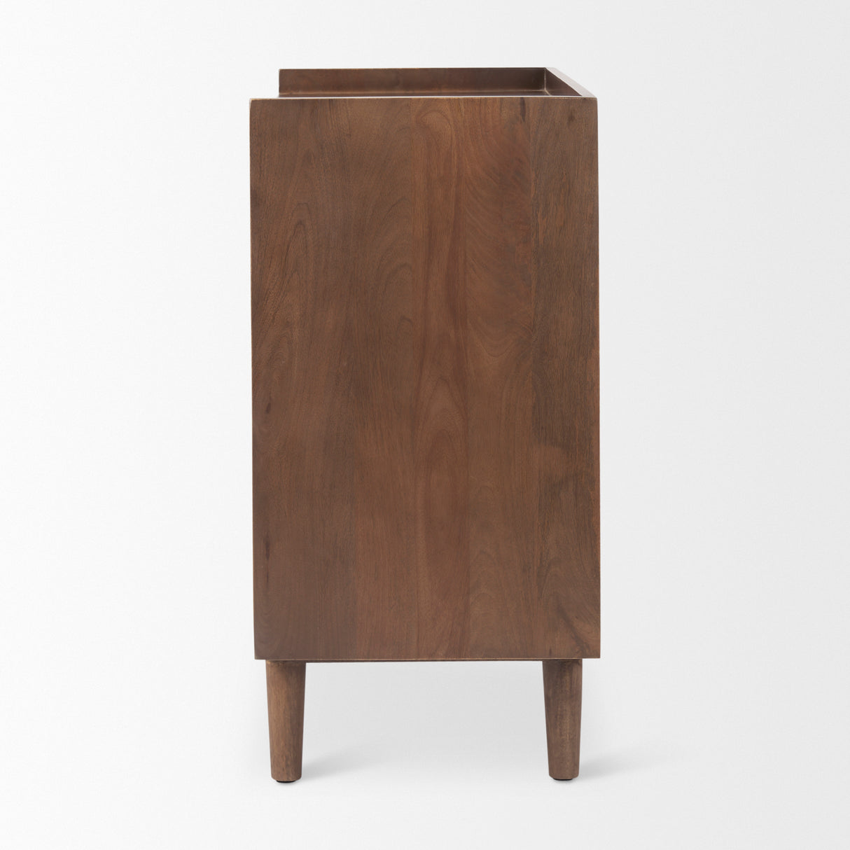 Lillie 36.0L x 16.0W x 32.0H Medium Brown Wood 2 Door Tray Top Accent Cabinet from Mercana - Luna Furniture