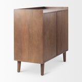 Lillie 36.0L x 16.0W x 32.0H Medium Brown Wood 2 Door Tray Top Accent Cabinet from Mercana - Luna Furniture