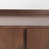 Lillie 36.0L x 16.0W x 32.0H Medium Brown Wood 2 Door Tray Top Accent Cabinet from Mercana - Luna Furniture