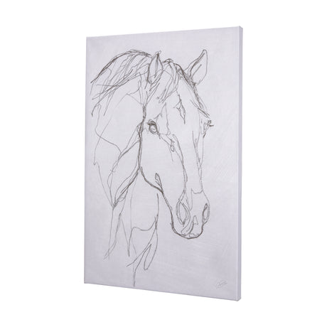 Thoroughbred III by Mercana Studio a Hand Embellished Textured Canvas from Mercana - Luna Furniture
