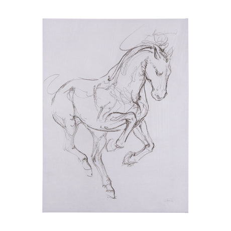 Horse I by Mercana Studio a Hand Embellished Textured Canvas from Mercana - Luna Furniture