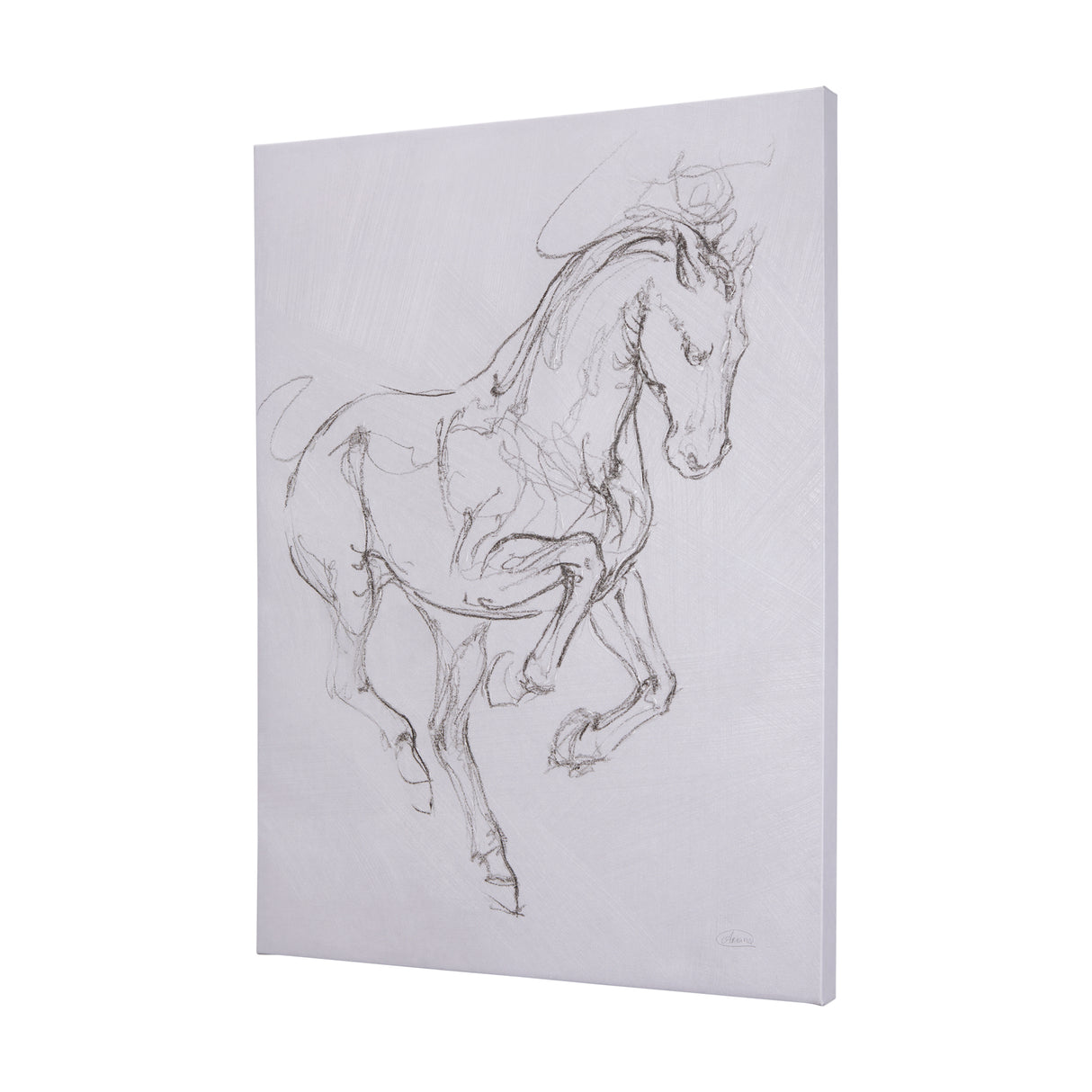 Horse I by Mercana Studio a Hand Embellished Textured Canvas from Mercana - Luna Furniture