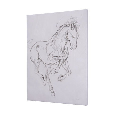 Horse I by Mercana Studio a Hand Embellished Textured Canvas from Mercana - Luna Furniture