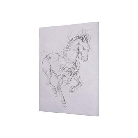 Horse I by Mercana Studio a Hand Embellished Textured Canvas from Mercana - Luna Furniture
