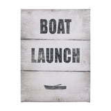 Boat Launch by Mercana Studio a Hand Embellished Textured Canvas from Mercana - Luna Furniture