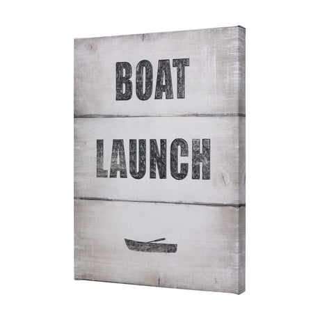 Boat Launch by Mercana Studio a Hand Embellished Textured Canvas from Mercana - Luna Furniture