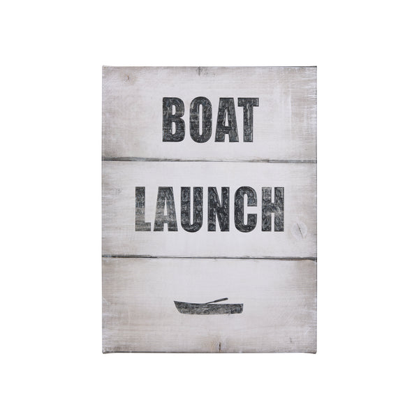 Boat Launch  by Mercana Studio a Hand Embellished Textured Canvas