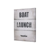 Boat Launch by Mercana Studio a Hand Embellished Textured Canvas from Mercana - Luna Furniture