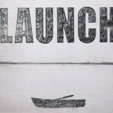 Boat Launch by Mercana Studio a Hand Embellished Textured Canvas from Mercana - Luna Furniture