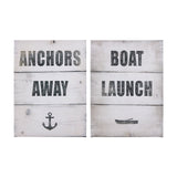 Boat Launch by Mercana Studio a Hand Embellished Textured Canvas from Mercana - Luna Furniture