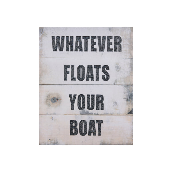 Float Your Boat  by Mercana Studio a Hand Embellished Textured Canvas