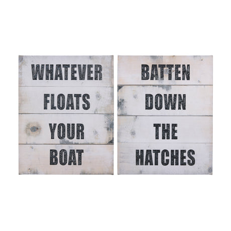 Float Your Boat by Mercana Studio a Hand Embellished Textured Canvas from Mercana - Luna Furniture