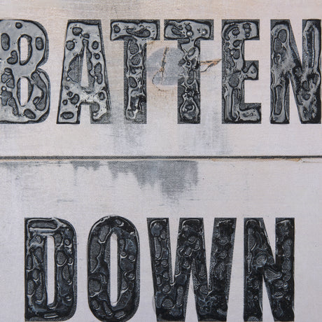 Batten Down The Hatches by Mercana Studio a Hand Embellished Textured Canvas from Mercana - Luna Furniture