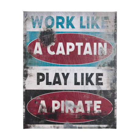 Work Like a Captain by Mercana Studio a Hand Embellished Textured Canvas from Mercana - Luna Furniture