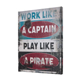 Work Like a Captain by Mercana Studio a Hand Embellished Textured Canvas from Mercana - Luna Furniture