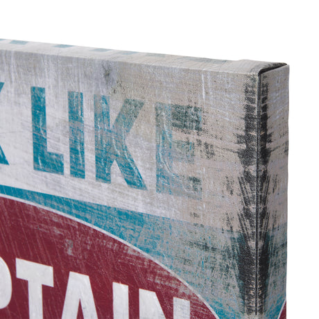 Work Like a Captain by Mercana Studio a Hand Embellished Textured Canvas from Mercana - Luna Furniture