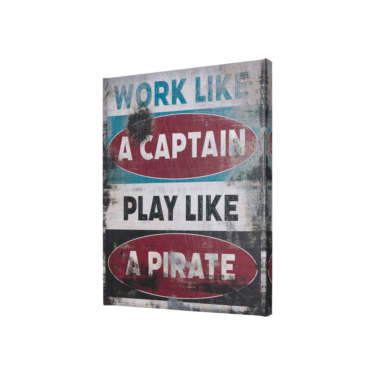 Work Like a Captain by Mercana Studio a Hand Embellished Textured Canvas from Mercana - Luna Furniture
