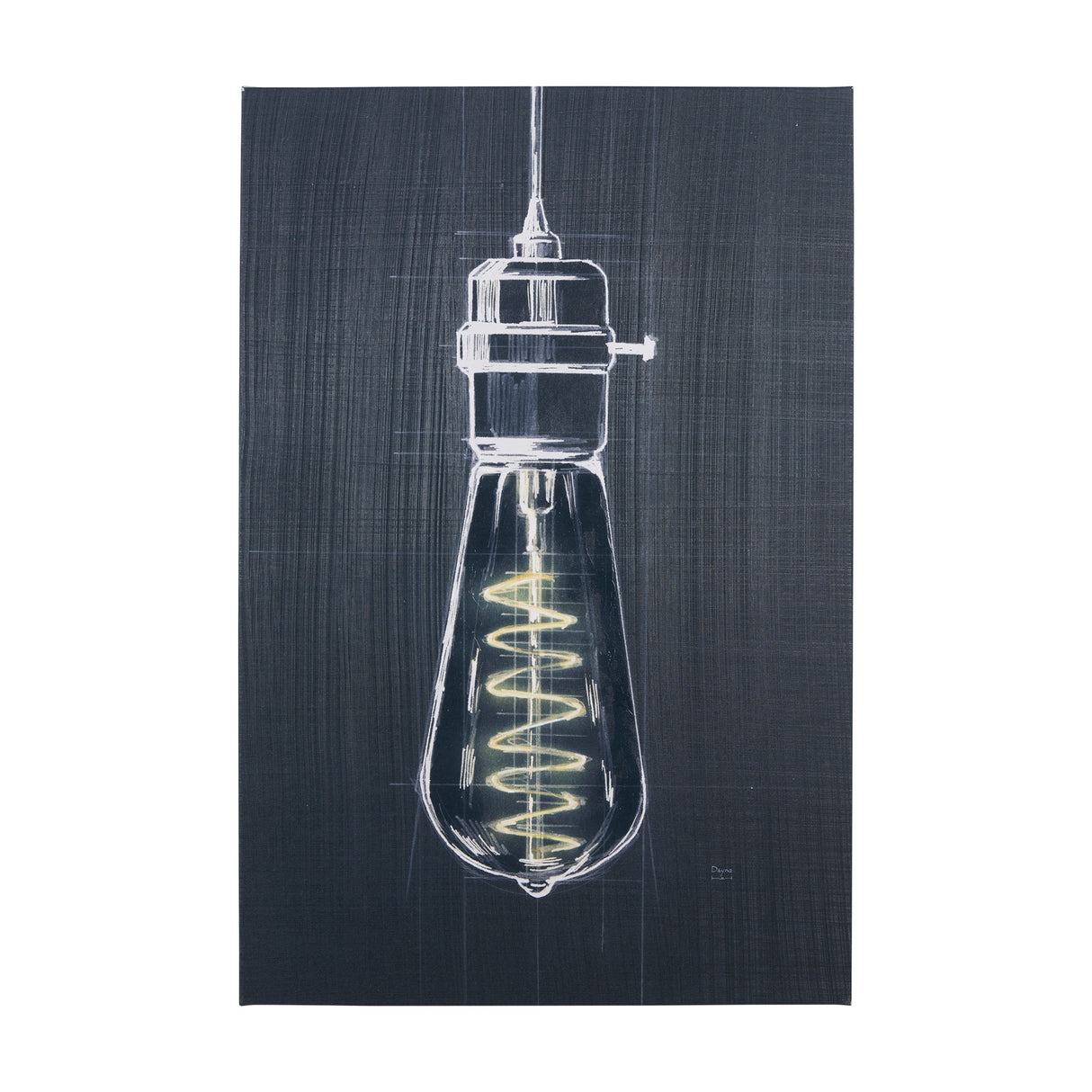 Bright Idea I by Mercana Studio a Hand Embellished Textured Canvas from Mercana - Luna Furniture