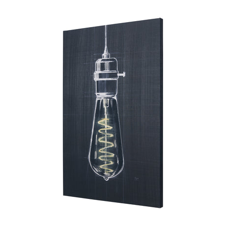 Bright Idea I by Mercana Studio a Hand Embellished Textured Canvas from Mercana - Luna Furniture