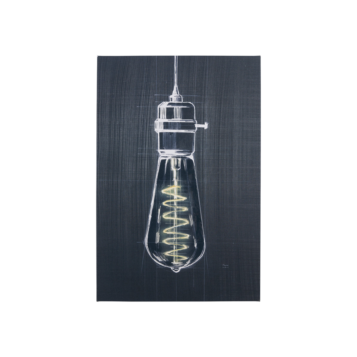 Bright Idea I by Mercana Studio a Hand Embellished Textured Canvas from Mercana - Luna Furniture