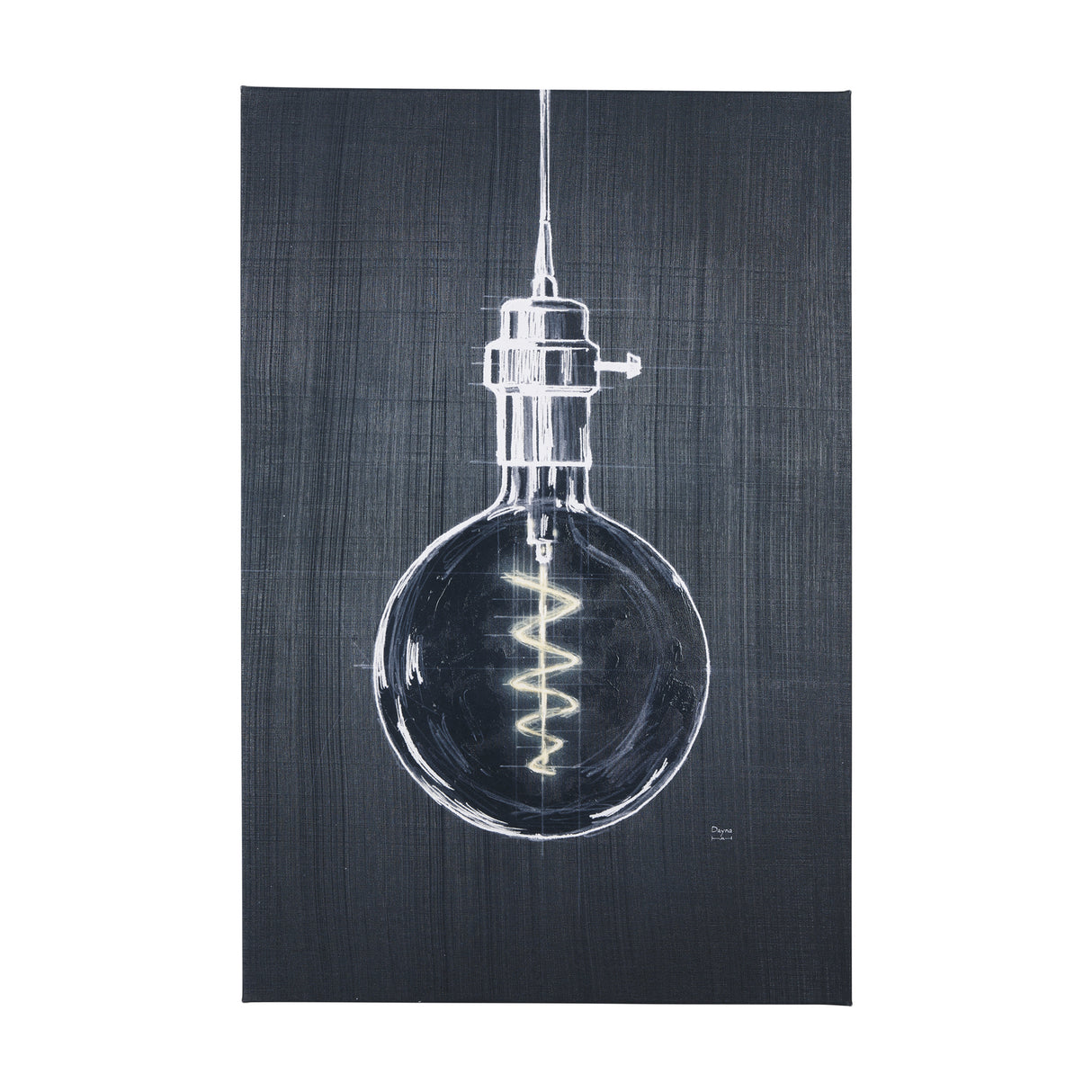 Bright Idea II by Mercana Studio a Hand Embellished Textured Canvas from Mercana - Luna Furniture