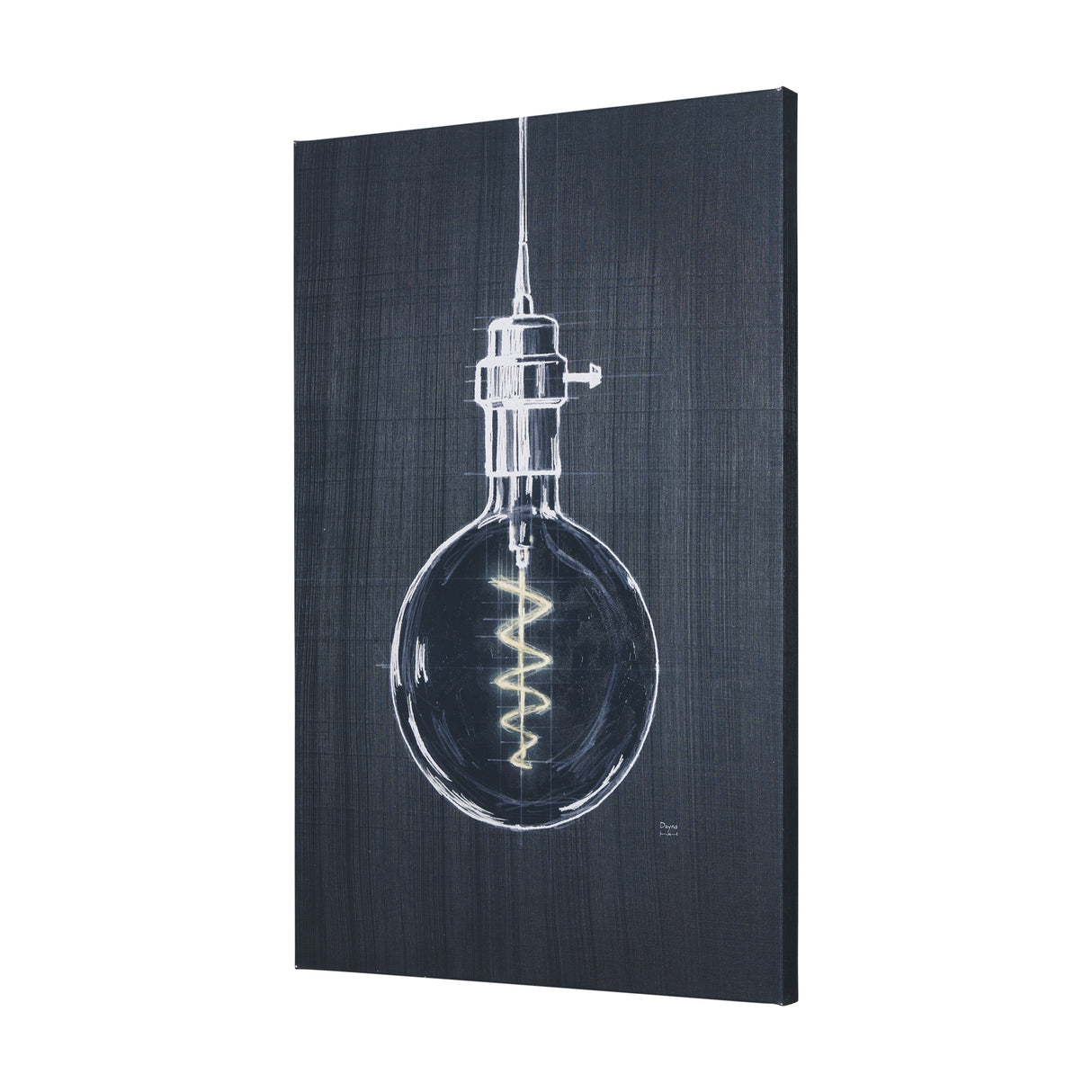 Bright Idea II by Mercana Studio a Hand Embellished Textured Canvas from Mercana - Luna Furniture