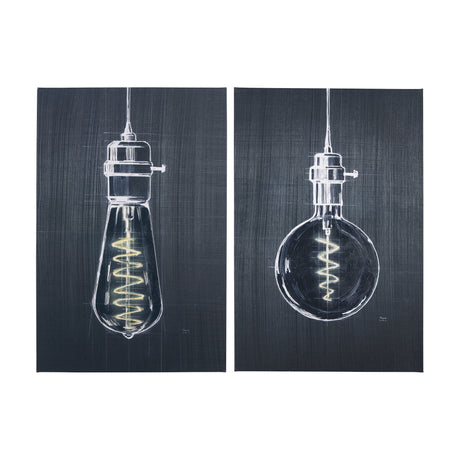 Bright Idea II by Mercana Studio a Hand Embellished Textured Canvas from Mercana - Luna Furniture