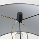 Quinn 18.0L x 18.0W x 28.8H Navy Base W/Beige Fabric Shade Table Lamp from Mercana - Luna Furniture