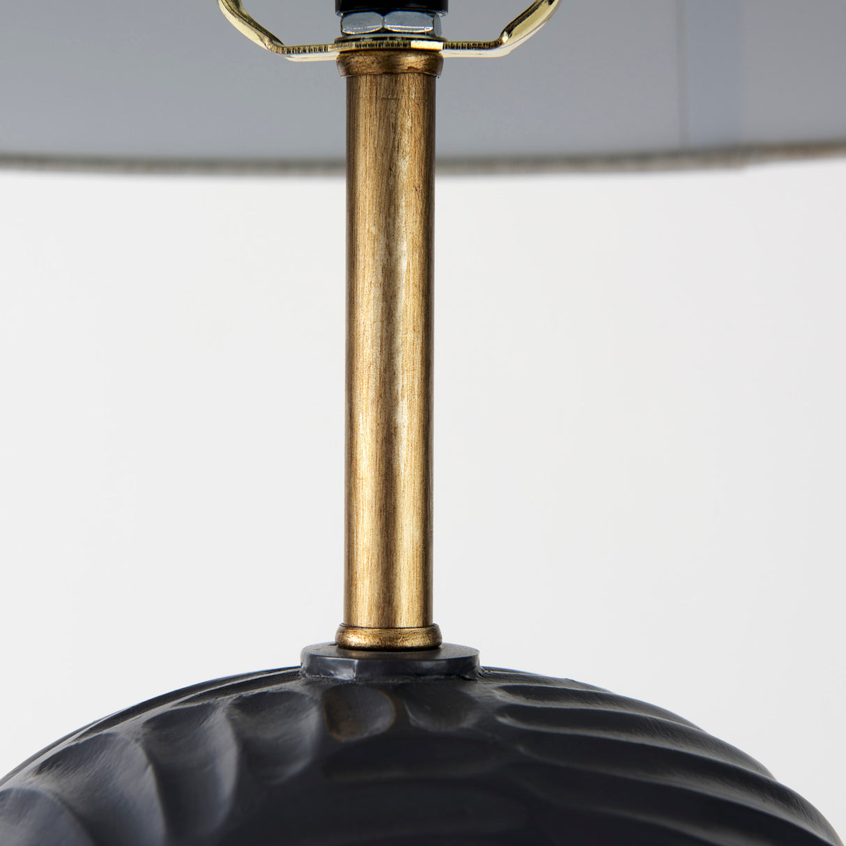 Quinn 18.0L x 18.0W x 28.8H Navy Base W/Beige Fabric Shade Table Lamp from Mercana - Luna Furniture
