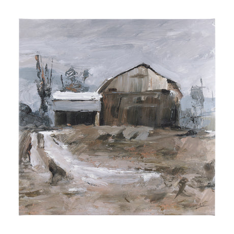 Late Autumn in Countryside II by Mercana Studio a Hand Embellished Textured Canvas from Mercana - Luna Furniture