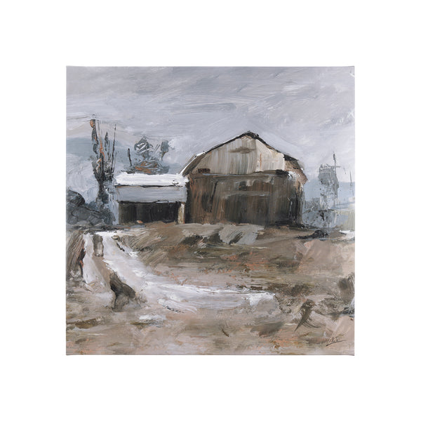 Late Autumn in Countryside II by Mercana Studio a Hand Embellished Textured Canvas