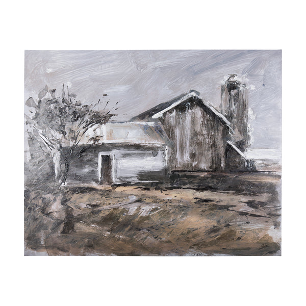 Late Autumn in Countryside III by Mercana Studio a Hand Embellished Textured Canvas