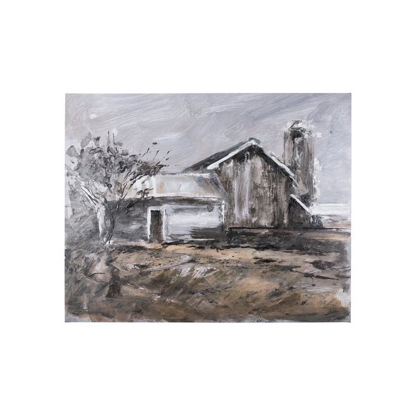 Late Autumn in Countryside III by Mercana Studio a Hand Embellished Textured Canvas