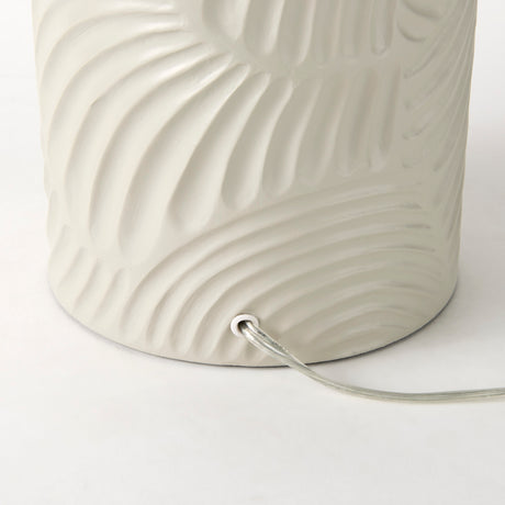 Quinn 19.0L x 19.0W x 24.6H Beige Base W/Navy Fabric Shade Table Lamp from Mercana - Luna Furniture