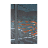 Sea bay at nitght I by Mercana Studio a Hand Embellished Textured Canvas from Mercana - Luna Furniture