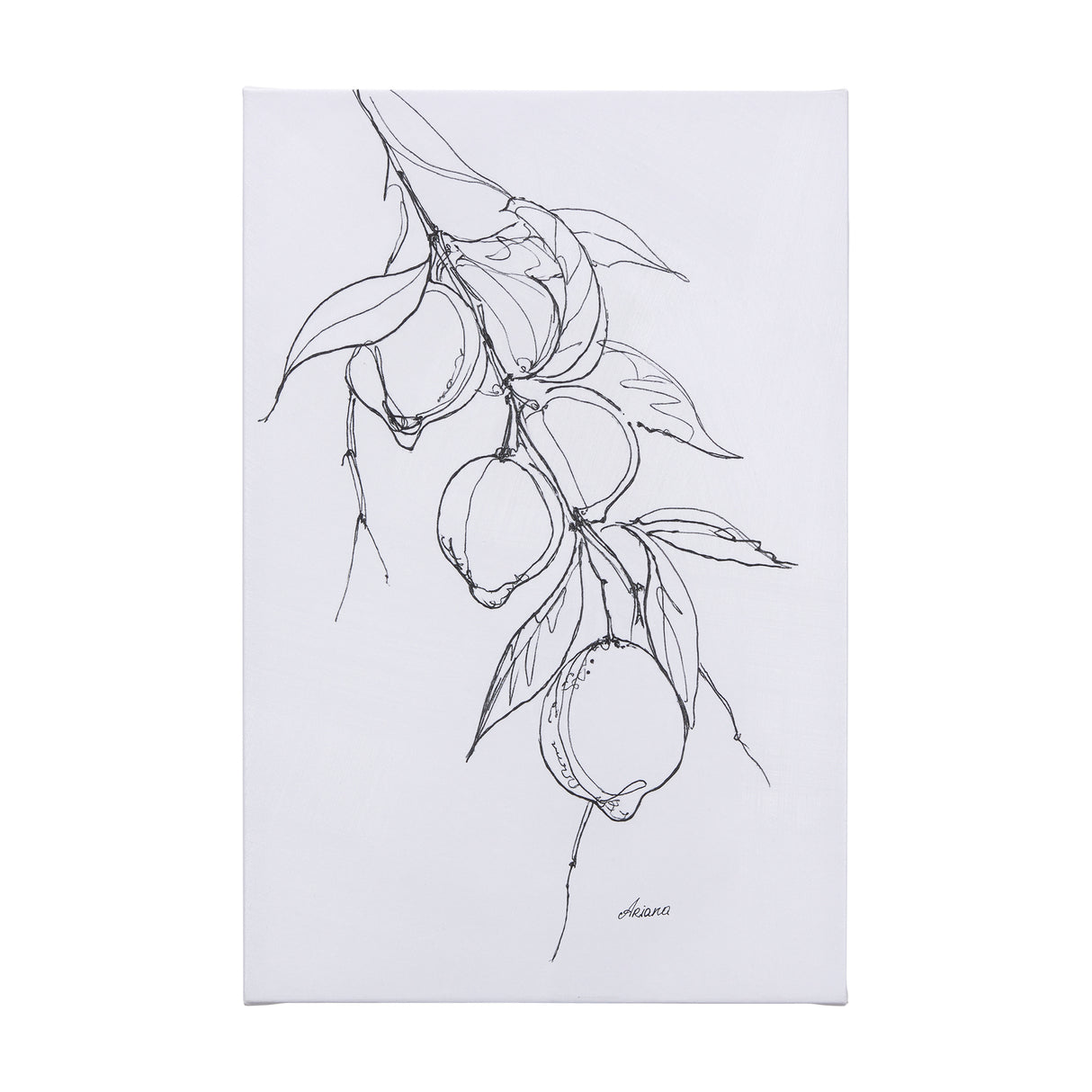 Lemon Branch I by Mercana Studio a Hand Embellished Textured Canvas from Mercana - Luna Furniture