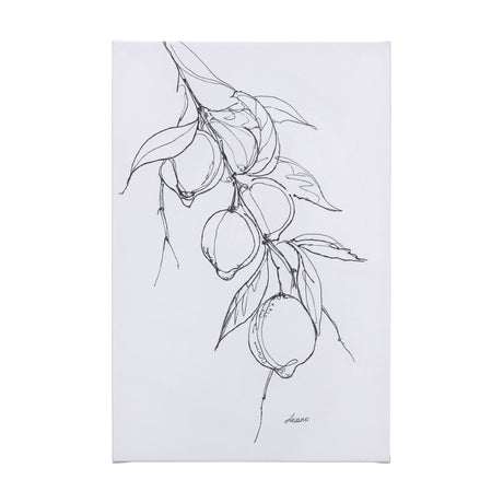 Lemon Branch I by Mercana Studio a Hand Embellished Textured Canvas from Mercana - Luna Furniture