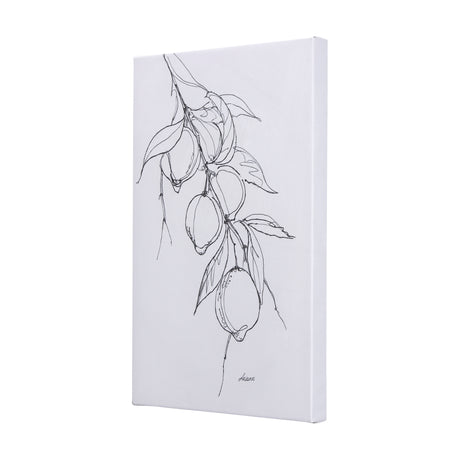 Lemon Branch I by Mercana Studio a Hand Embellished Textured Canvas from Mercana - Luna Furniture