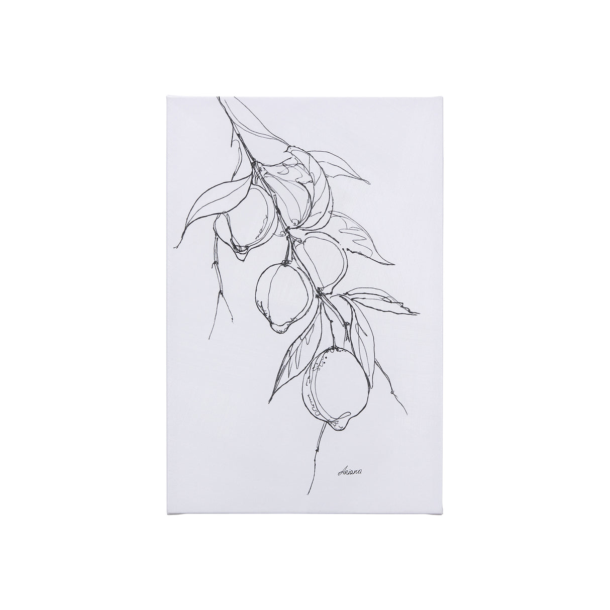 Lemon Branch I by Mercana Studio a Hand Embellished Textured Canvas from Mercana - Luna Furniture