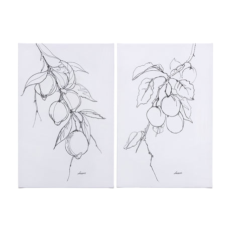 Lemon Branch I by Mercana Studio a Hand Embellished Textured Canvas from Mercana - Luna Furniture